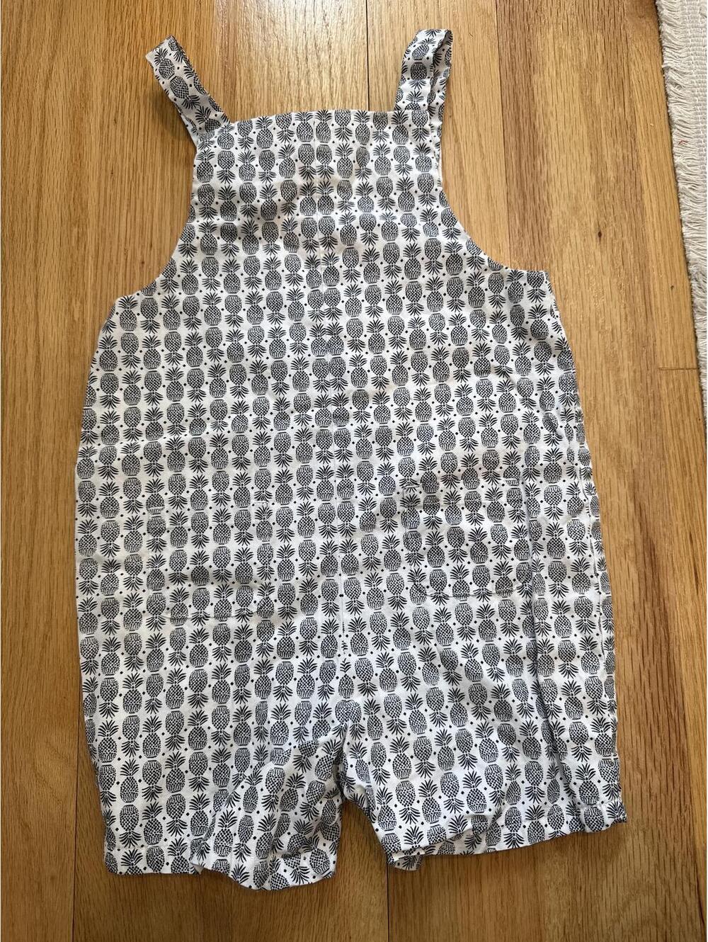 Janie and Jack Baby Pineapple Print Overalls 18-24 Months - Picture 3 of 3